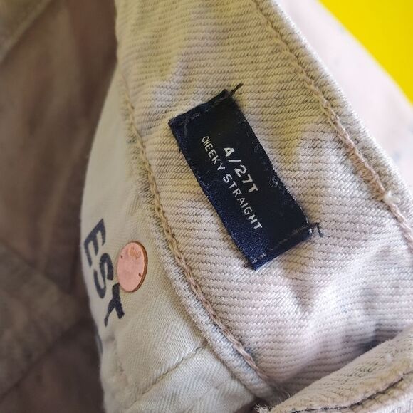 Gap Tie Dye Straight Cut Jeans Size 4 Tall - Picture 10 of 11